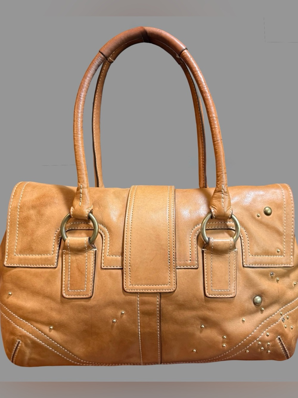 ✨ RARE Vintage Coach Soho Studded Swarovski Crystal Flap Satchel Bag (8A31) ✨ - Picture 2 of 9